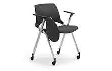 Sedie conferenze con scrittoio accatastabili in plastica Key-OK